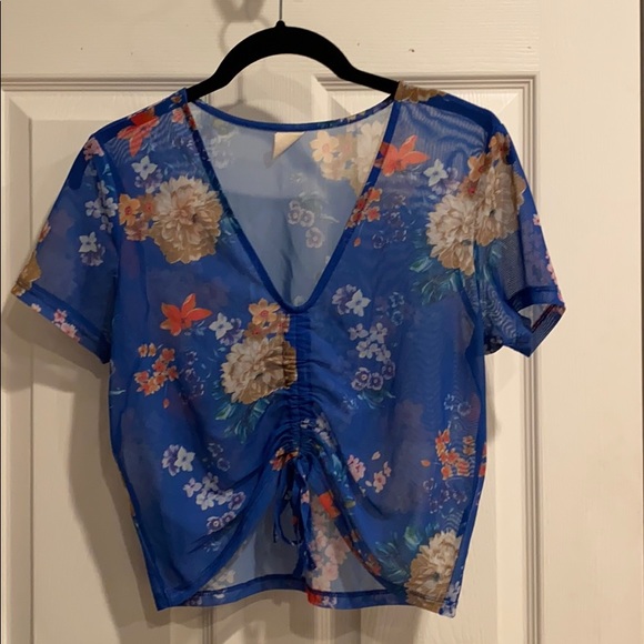 Urban Outfitters Size M see through cinched top - Picture 4 of 7